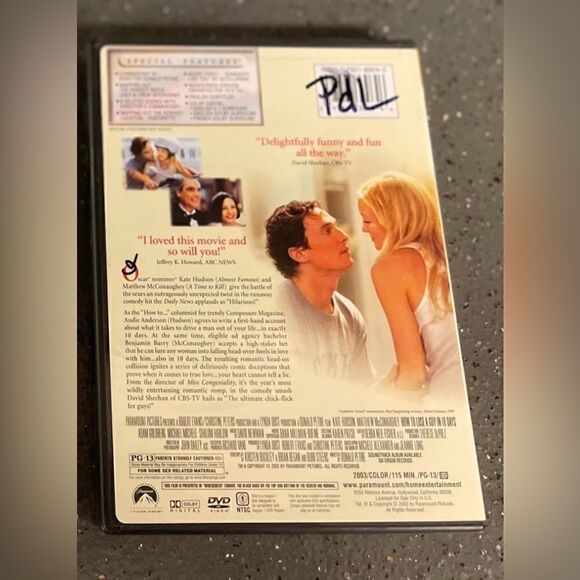 🔥❤️🔥 HOST PICK “How to Lose a Guy in 10 Days” Romantic Comedy Widescreen D… - Picture 3 of 3